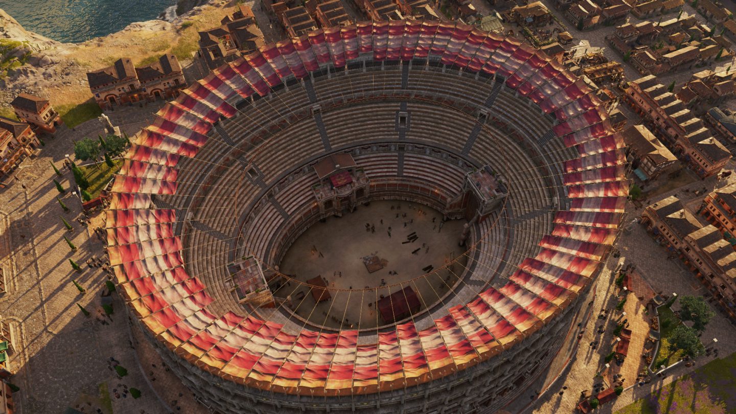 Ubi-Thorlof. « DevBlog: The Amphitheatre – a Monument for the Ages ». Anno Union, 6 novembre 2025, https://www.anno-union.com/devblog-the-amphitheatre-a-monument-for-the-ages/.